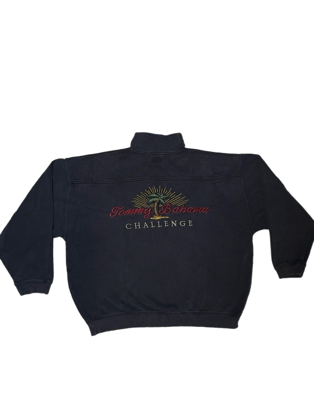 Vintage 90s Tommy Bahama “Challenge” Embroidered 1/4 Zip Sweatshirt